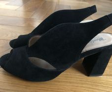 Carl Scarpa Black suede heels