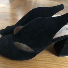 Carl Scarpa Black suede heels