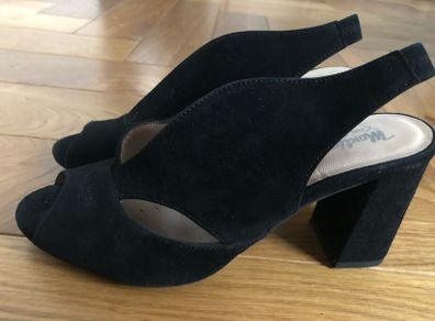 Carl Scarpa Black suede heels