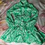 ZARA Green Paisley Floral Print Mini Shirt Dress XS Image 7