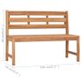 Garden Bench 120 cm Solid Teak Wood Image 6