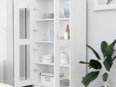 Vitrine Cabinet White 82.5x30.5x150 cm Chipboard