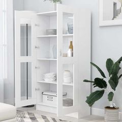 Vitrine Cabinet White 82.5x30.5x150 cm Chipboard