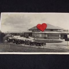 Sumatra Postcard : Showing Building and Cars - 1920s