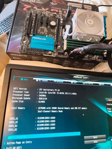 i5-4670k/motherboard/32GB DDR3 combo