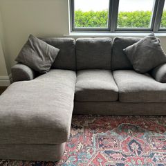 Grey L shaped sofa