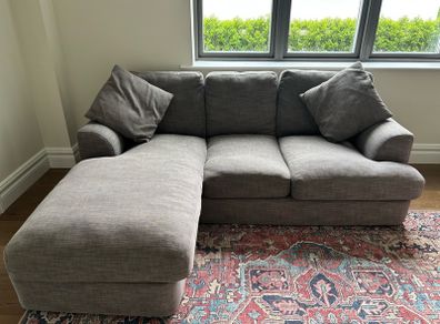 Grey L shaped sofa