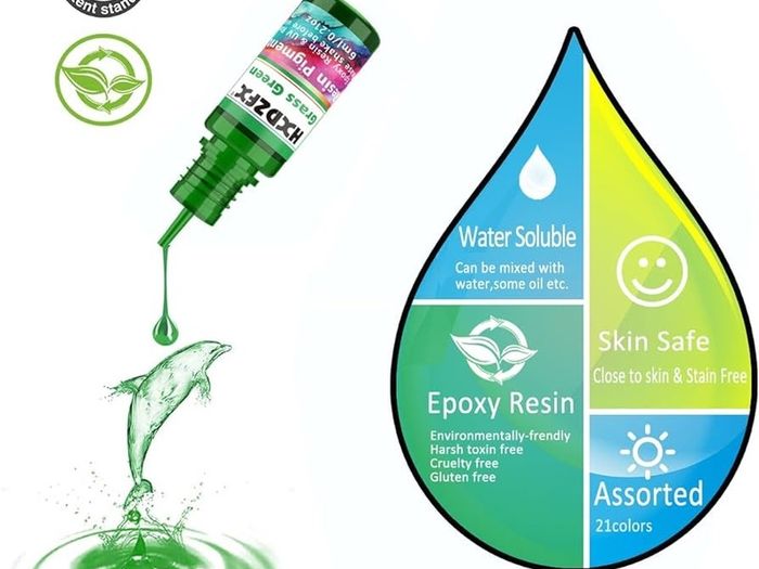 NEW SALE | 21 Colors Liquid Clear Epoxy Resin Colorant, 6 Colors Resin Glitter, Highly Concentrated Epoxy Resin Dye for DIY Jewelry Making, Resin Crafts(6ml Each)