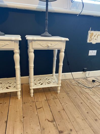 Bedside table locker unit in French ornate style x 2