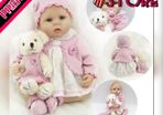 Realistic Reborn Doll 22inch 55cm Handmade Soft Silicone Vinyl Baby Reborn Dolls Girls Real Life Doll boys Girl Toy Birthday Xmas gift Reborn Babies (FREE POSTAGE)