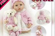 Realistic Reborn Doll 22inch 55cm Handmade Soft Silicone Vinyl Baby Reborn Dolls Girls Real Life Doll boys Girl Toy Birthday Xmas gift Reborn Babies (FREE POSTAGE)