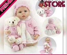 Realistic Reborn Doll 22inch 55cm Handmade Soft Silicone Vinyl Baby Reborn Dolls Girls Real Life Doll boys Girl Toy Birthday Xmas gift Reborn Babies (FREE POSTAGE)
