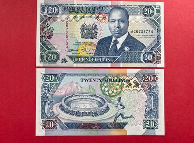 Kenya  20 Shillings  1993. Pick 31a.  ( Uncirculated )