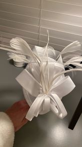 White Fascinator