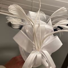White Fascinator