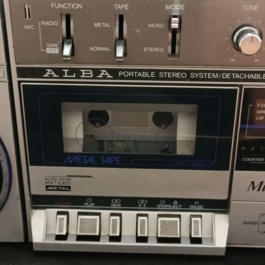 vintage boombox or Mini compo radio cassette recorder the 1980s