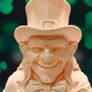 3D Printed Leprechaun Holding Gold Coin Bust Image 2