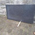marble counter tops, black with sink