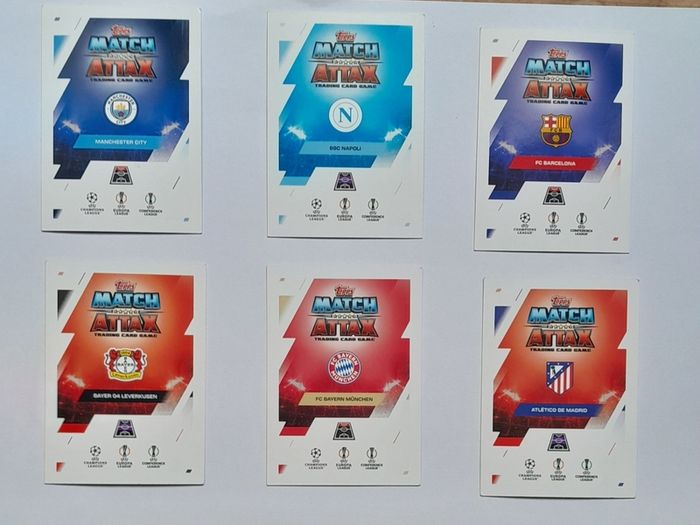 6 Match Attax Gladiator Football Cards
