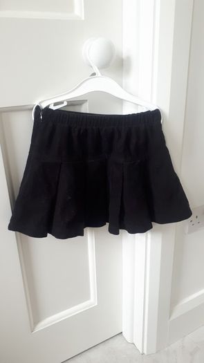Girls black corded skirt