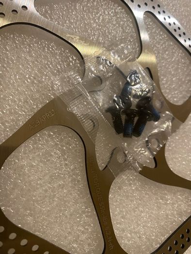 Disc brake rotor with screws