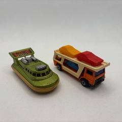 Vintage Matchbox Super Fast Car Transporter and Hovercraft