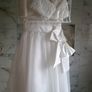 Girls 3d petals communion dress + fur cape jacket Paul Costello 8 9 10 years age + bag tiara headpiece gloves shoes Image 7