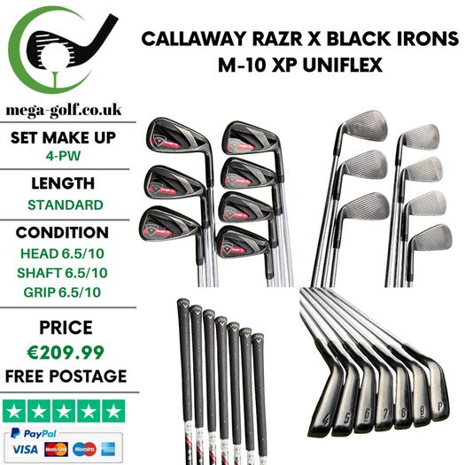 Callaway Razr X Black Irons / 4-Pw / M-10 XP Uniflex
