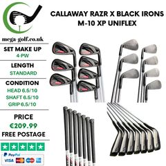 Callaway Razr X Black Irons / 4-Pw / M-10 XP Uniflex
