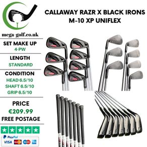 Callaway Razr X Black Irons / 4-Pw / M-10 XP Uniflex