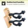 Guitar Wall Mount Display Bracket Guitar Hanger Hook Holder Keeper Wall Mounted Hanging Stand Wooden Wood Base for Bass Electric Acoustic Guitar - 2 Pack Image 3