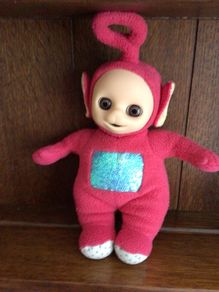 Vintage  Red Teletubbie Po W Sleepy eyes
