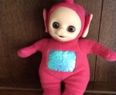 Vintage  Red Teletubbie Po W Sleepy eyes