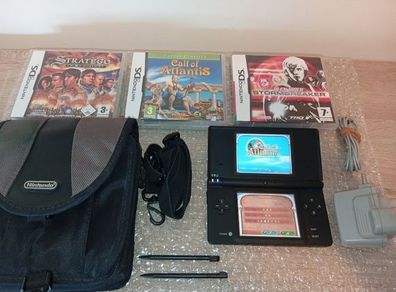 Nintendo Dsi In Black With Games And Official Carry Case