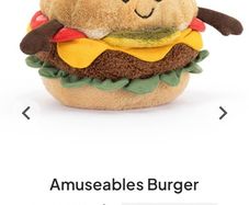 New JELLYCAT Amuseables Burger