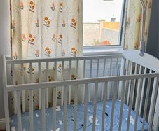White Baby Cot / Crib with Adjustable Base