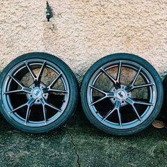 R19 5x112 Bola FLY staggered alloy wheels with new tyres
