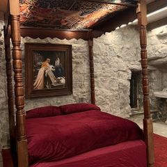 Vintage Four Poster bed, king sized divan base