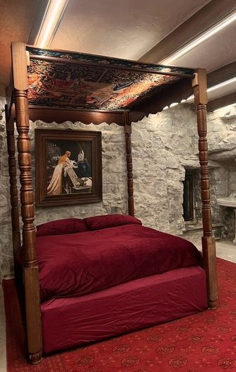 Vintage Four Poster bed, king sized divan base