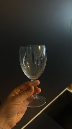 Wine and water glasses