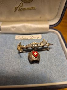 Vintage Swiss Brooch. Switzerland.