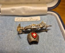 Vintage Swiss Brooch. Switzerland.