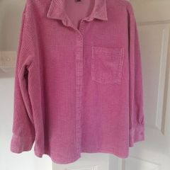 Divided  Pink Cord Shirt, To Clear