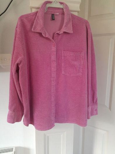 Divided  Pink Cord Shirt, To Clear