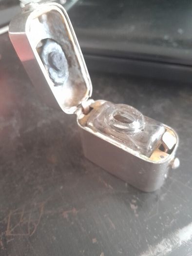 old traveling inkwell