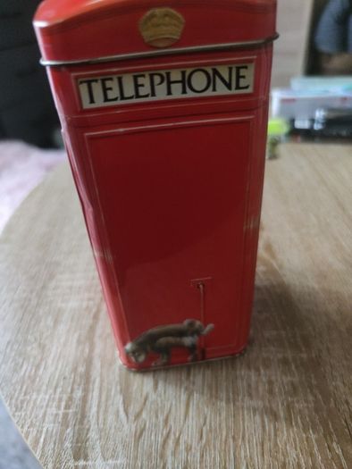 Vintage Churchills Devon Toffee Tin, Telephone Kiosk, Money Box,