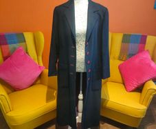 Vintage 90s Mondi Business maxi navy overcoat blazer