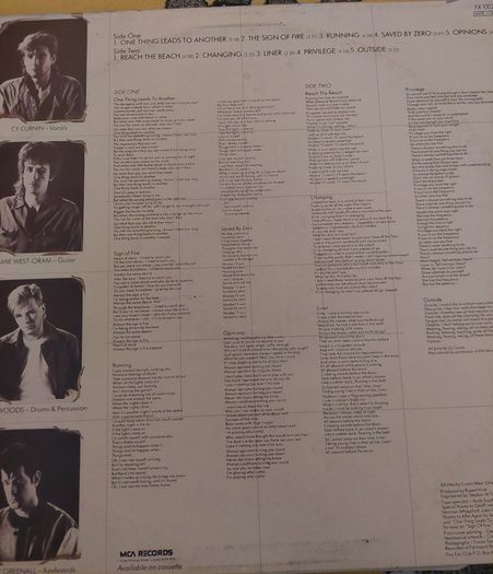 The Fixx - Reach the Beach - 1983 vinyl LP
