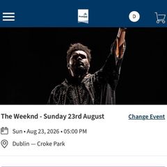 The Weeknd / 2 premium level tickets for Sunday 23rd August