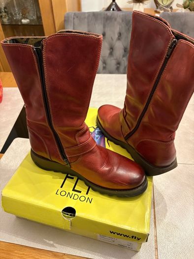 Fly London leather boots 42eu 9uk